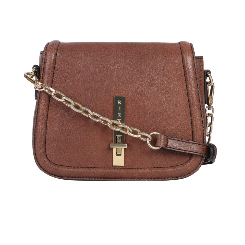 Brown Acrossbody Saddle Bag - Image 2