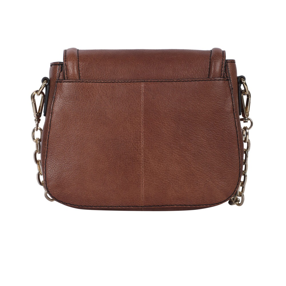 Brown Acrossbody Saddle Bag - Image 5