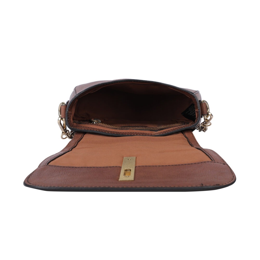 Brown Acrossbody Saddle Bag - Image 3