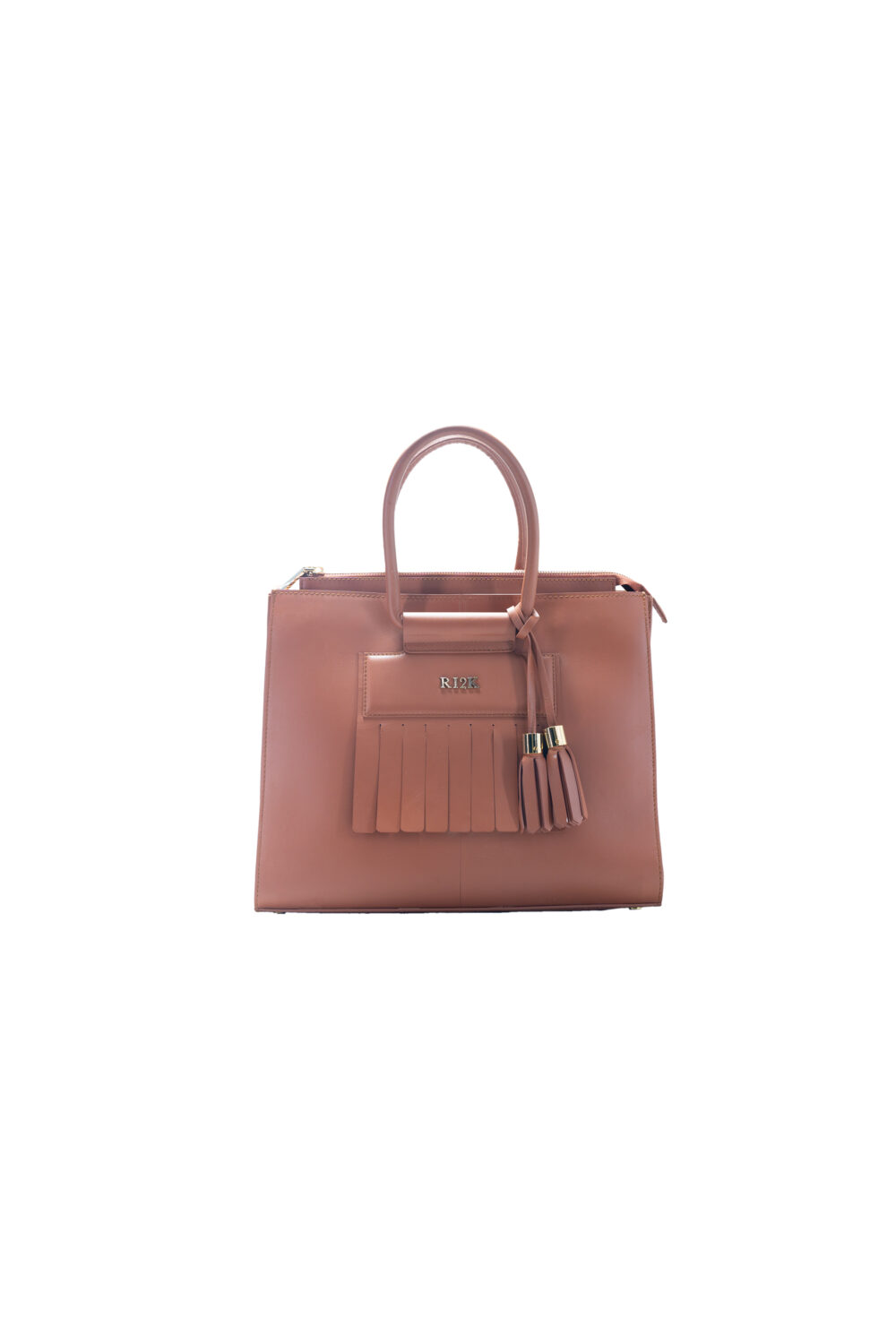 Brown Structured Tote Bag