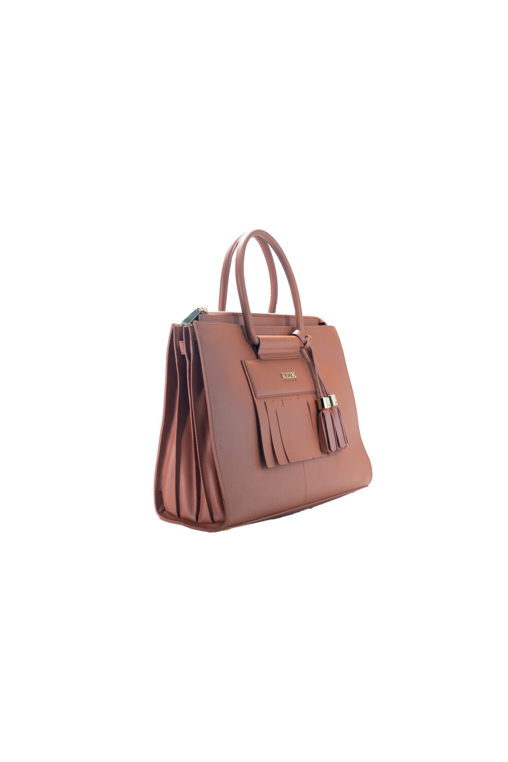 Brown Structured Tote Bag - Image 3