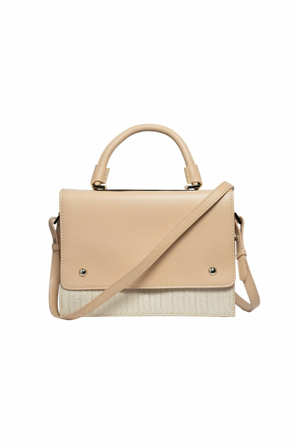 Tan and Cream Canonbury Satchel Bag - Image 2