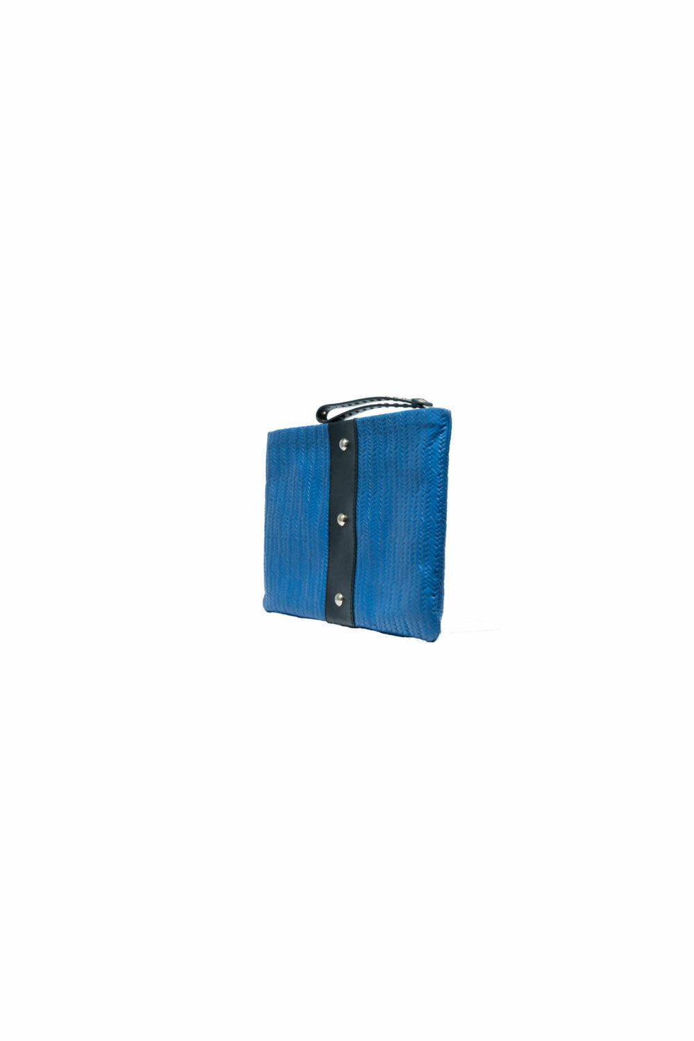 Blue Orchid and Black Canonbury Clutch Bag - Image 4
