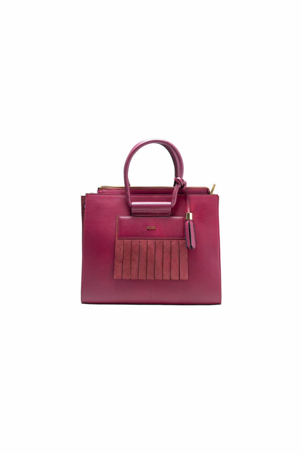 Maroon Structured Tote Bag - Image 2
