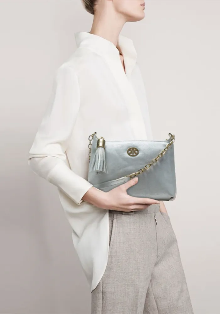 Silver Acrossbody Bag