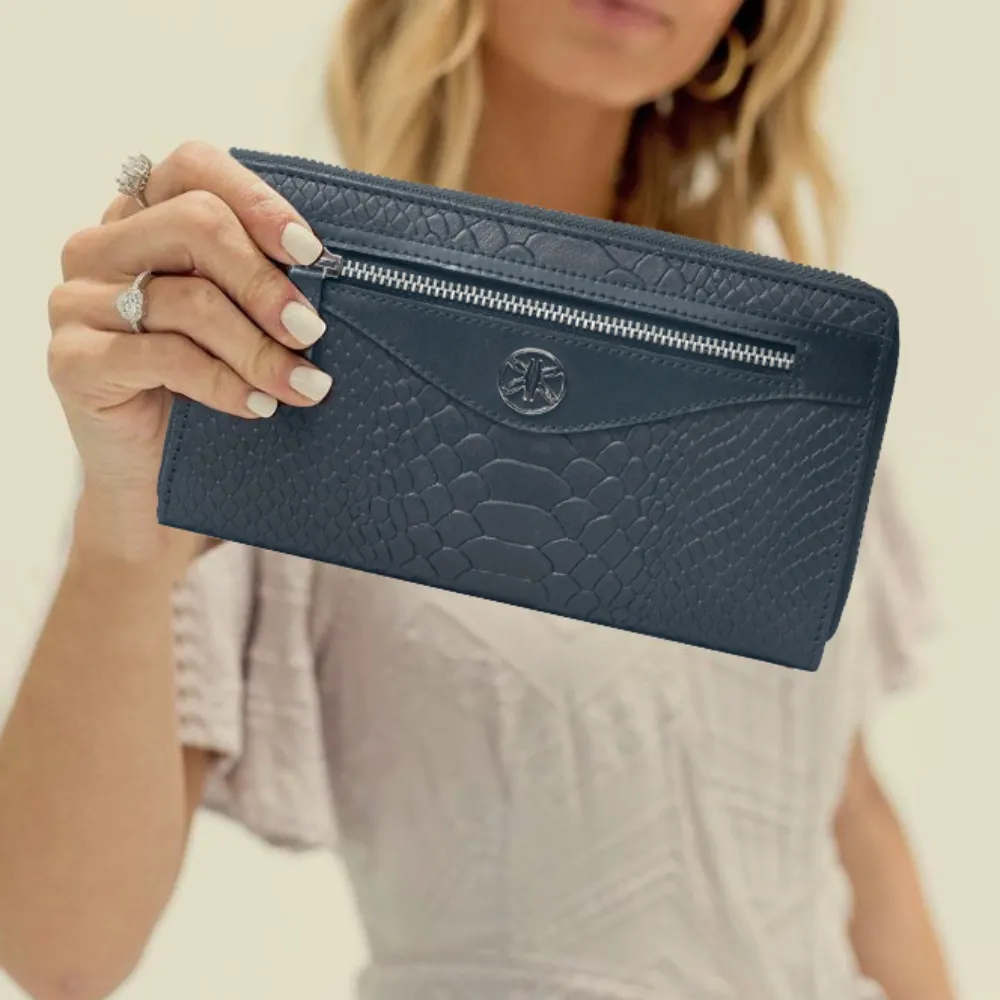 Black Zip Around Purse