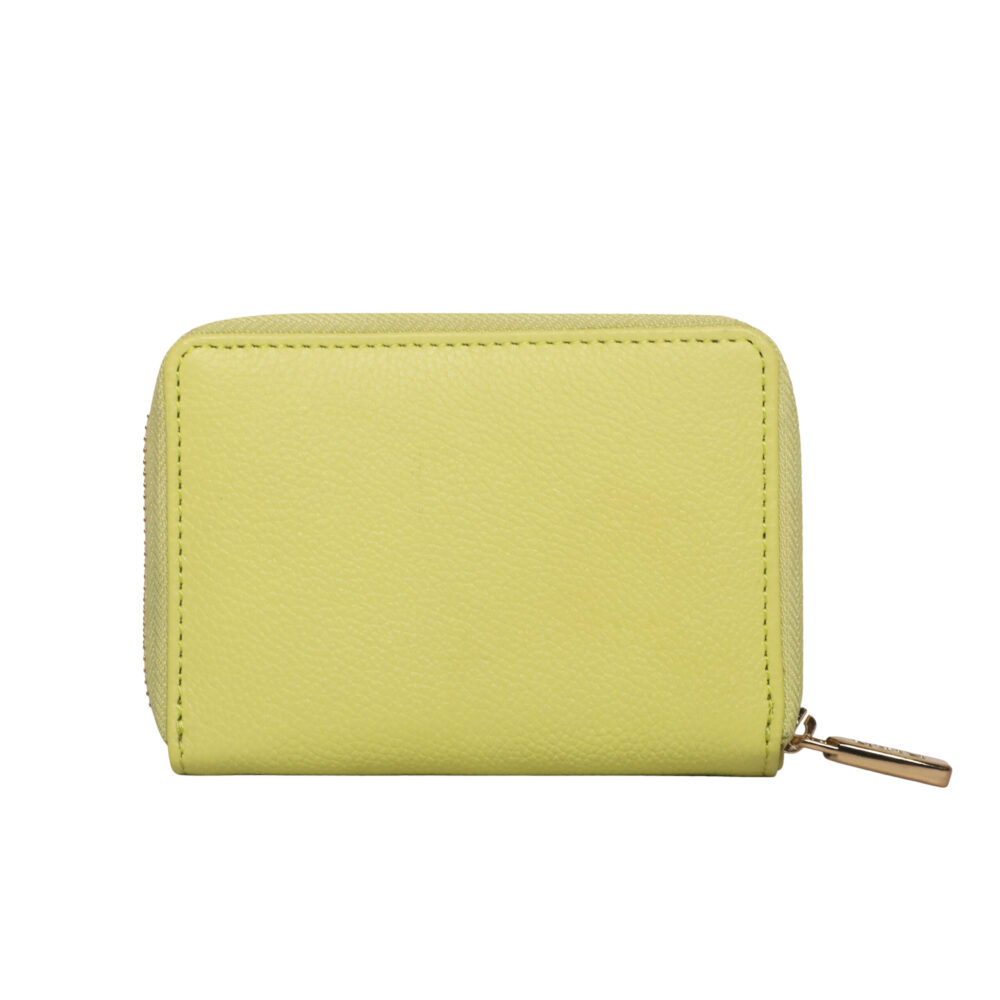 RI2K Women Genuine Lime green Pleated Leather Bi Fold Purse - Image 7