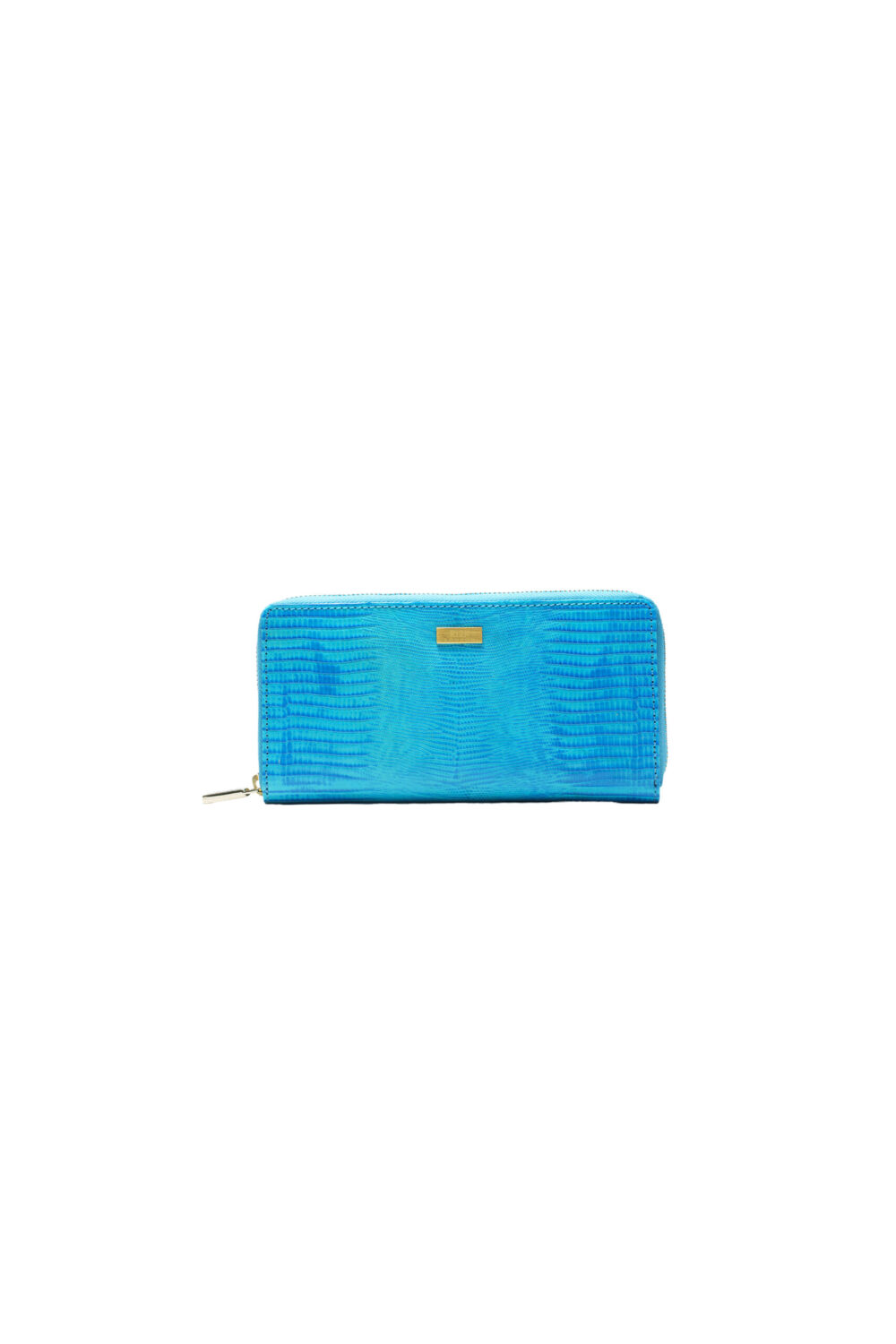 Blue Zip Around Purse