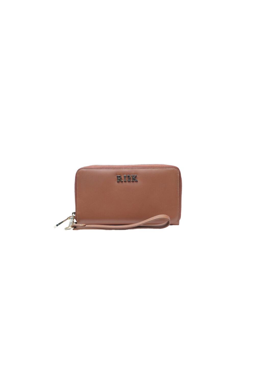 Dark Tan Wristlet Zip Around Purse