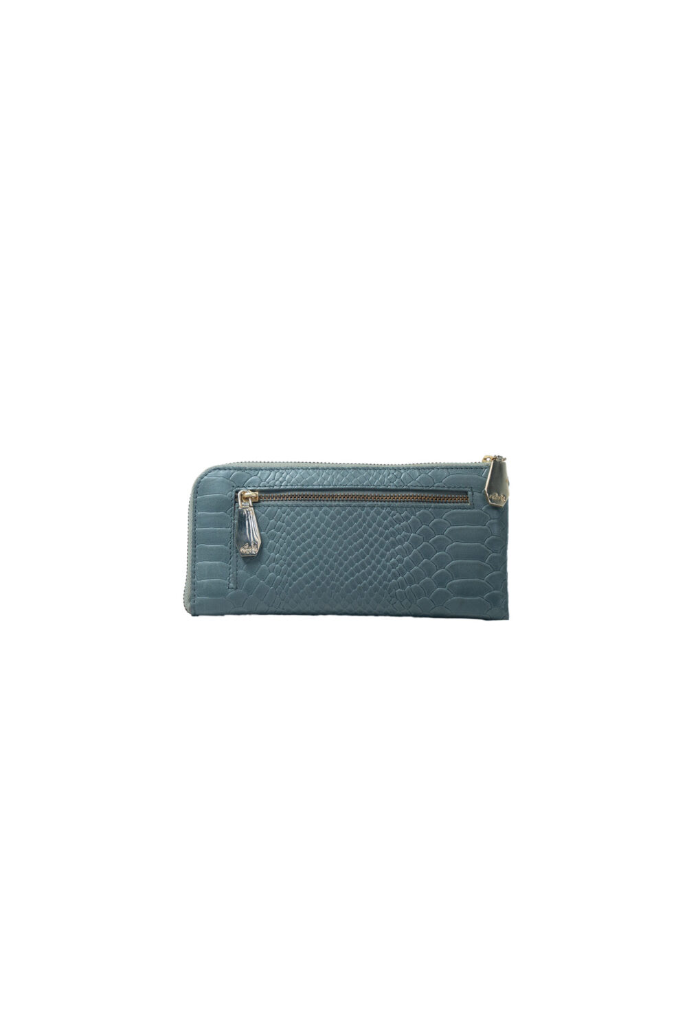 Italian Grey Zip Around Purse