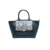 Maya Black with Italian Vibora Tote Bag