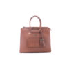 Brown Structured Tote Bag