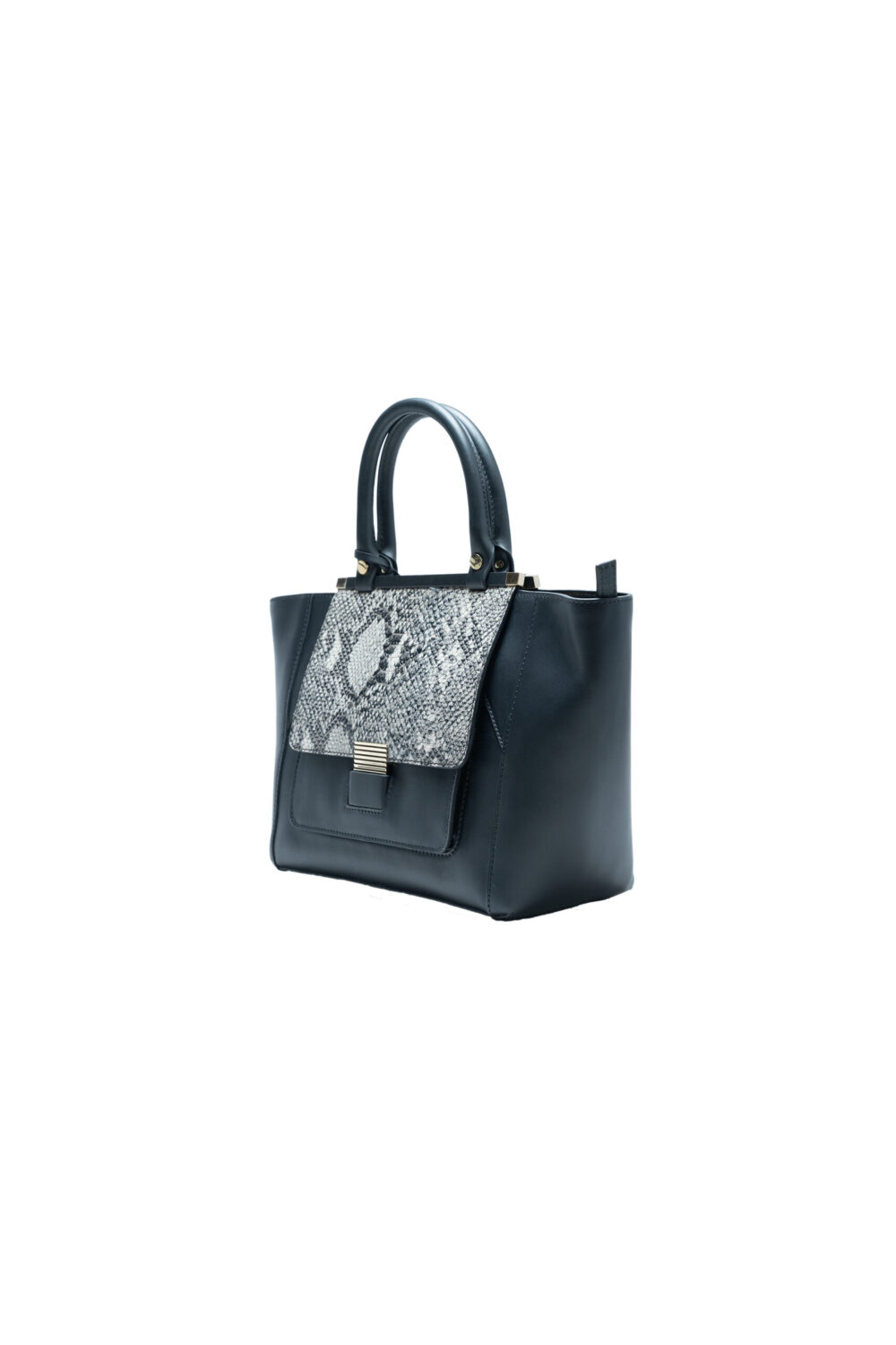 Maya Black with Italian Vibora Tote Bag - Image 2