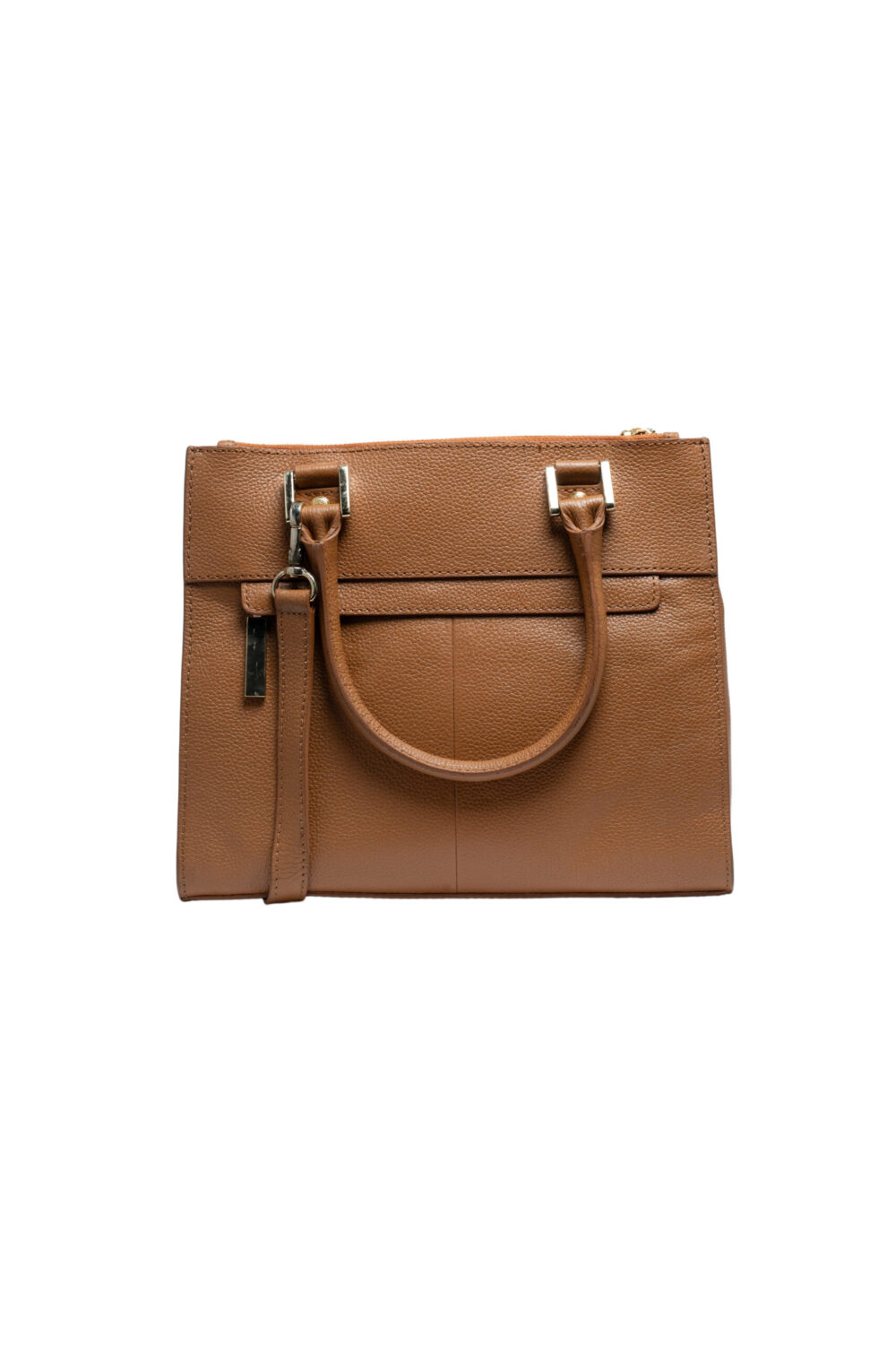 Tan Textured Flap Shoulder Bag - Image 3