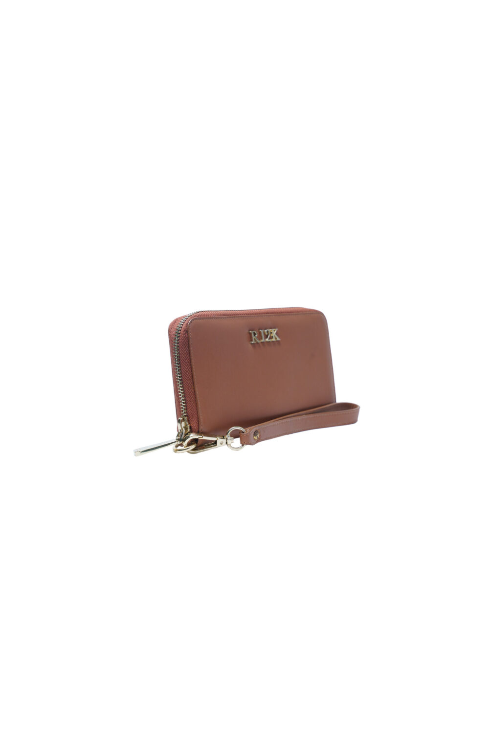 Dark Tan Wristlet Zip Around Purse - Image 4