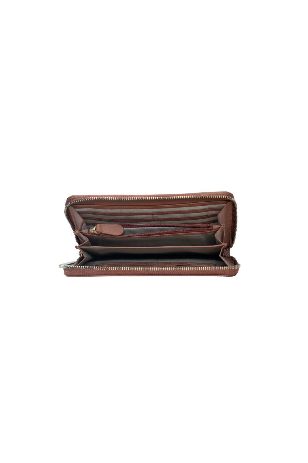 Dark Tan Zip Around Purse - Image 4