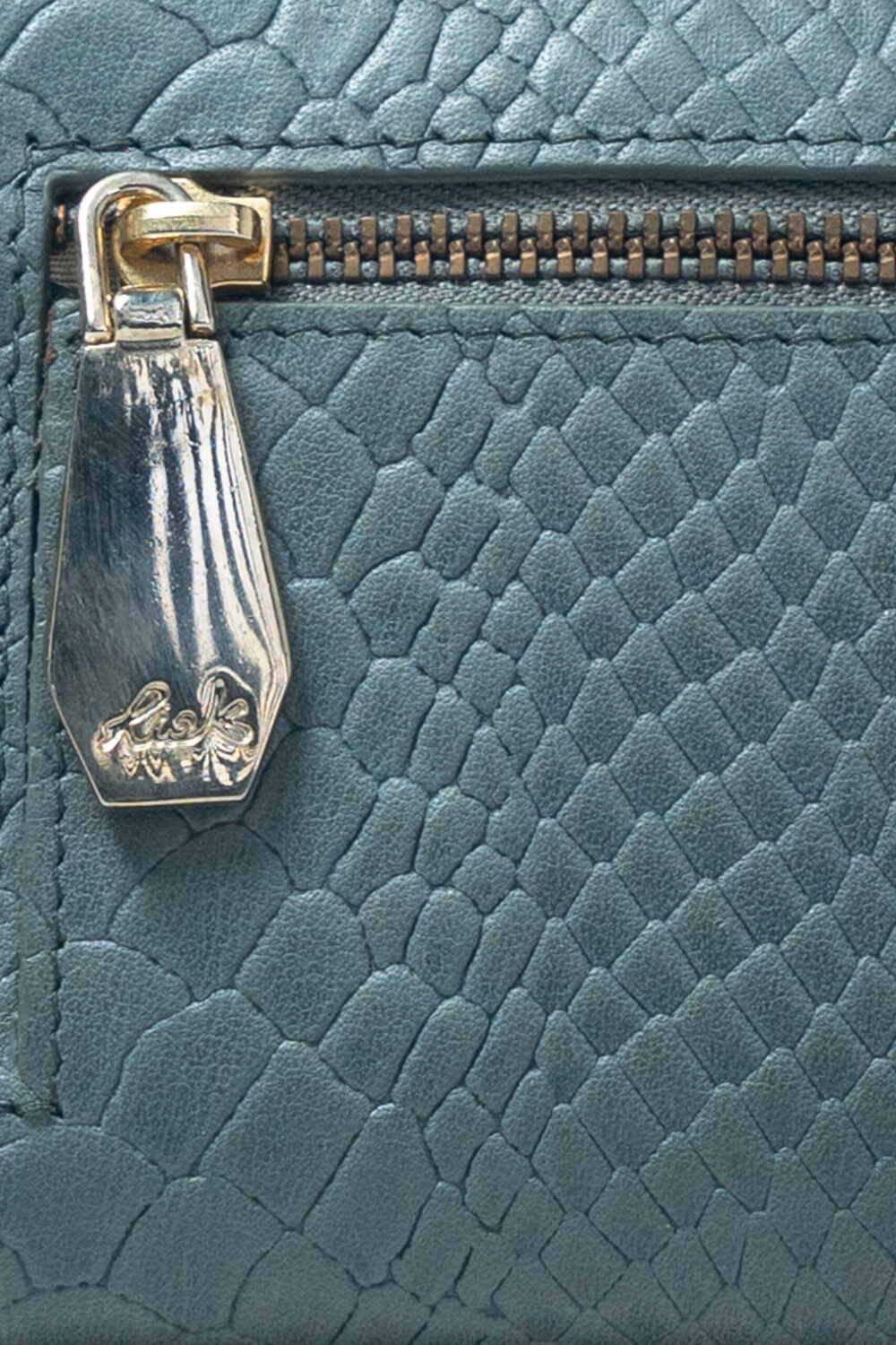 Italian Grey Zip Around Purse - Image 5