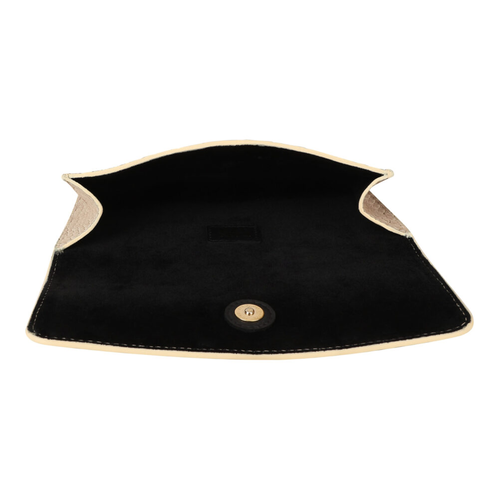 Cream Premium Leather Eyewear Case with Iconic British Flair - Image 4