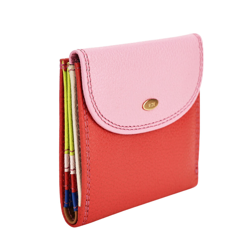 RI2K Genuine Leather Multicolour Bi Fold Purse - Image 4