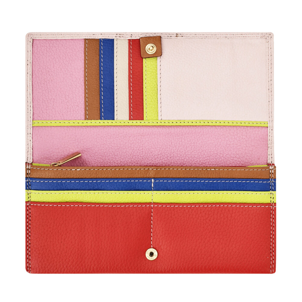 RI2K Genuine Leather Multicolour Flap Purse - Image 6