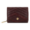 Genuine Leather Multipurpose Wine Red Purse