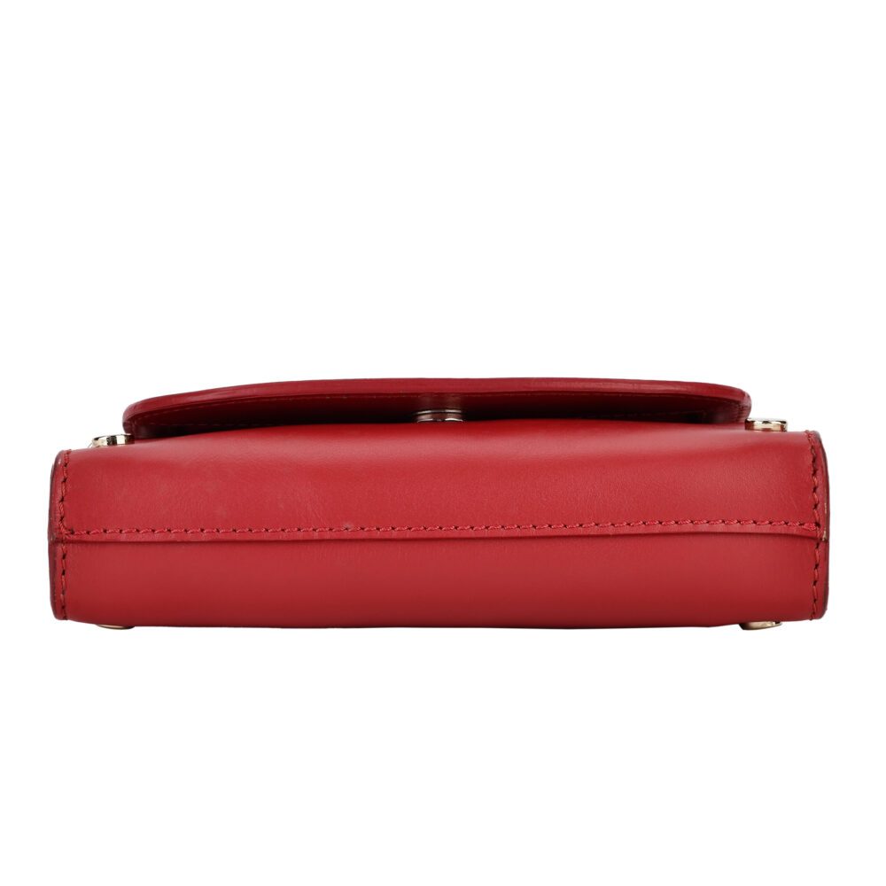 RI2K Stud Edge Genuine Leather Red Acrossbody Bag - Image 5