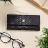 Navy Premium Leather Eyewear Case with Iconic British Flair