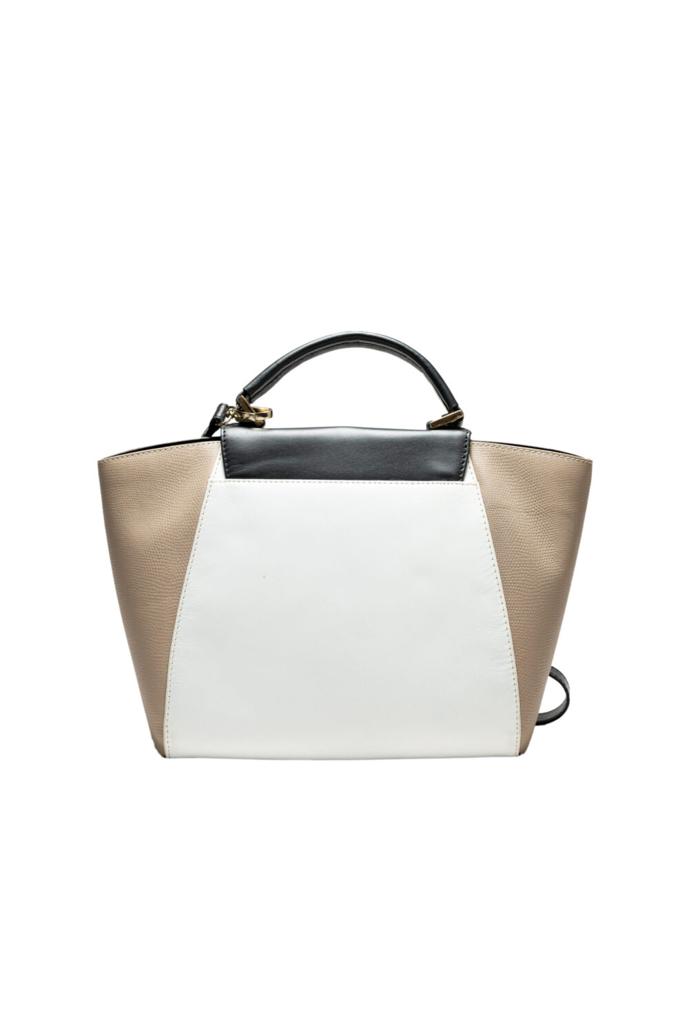 Isabella Black Beige White Shoulder Bag - Image 2