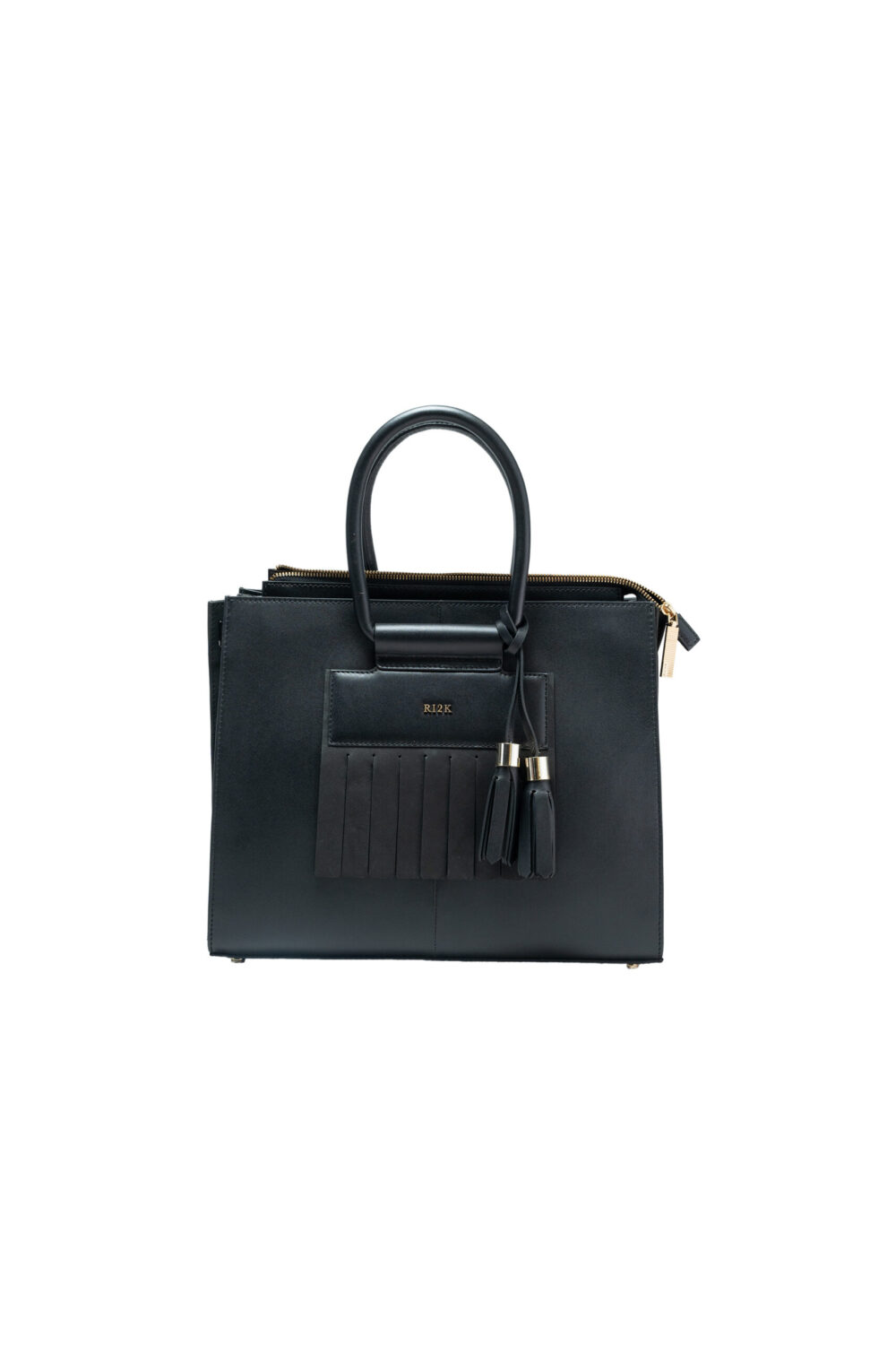 Black Structured Tote Bag