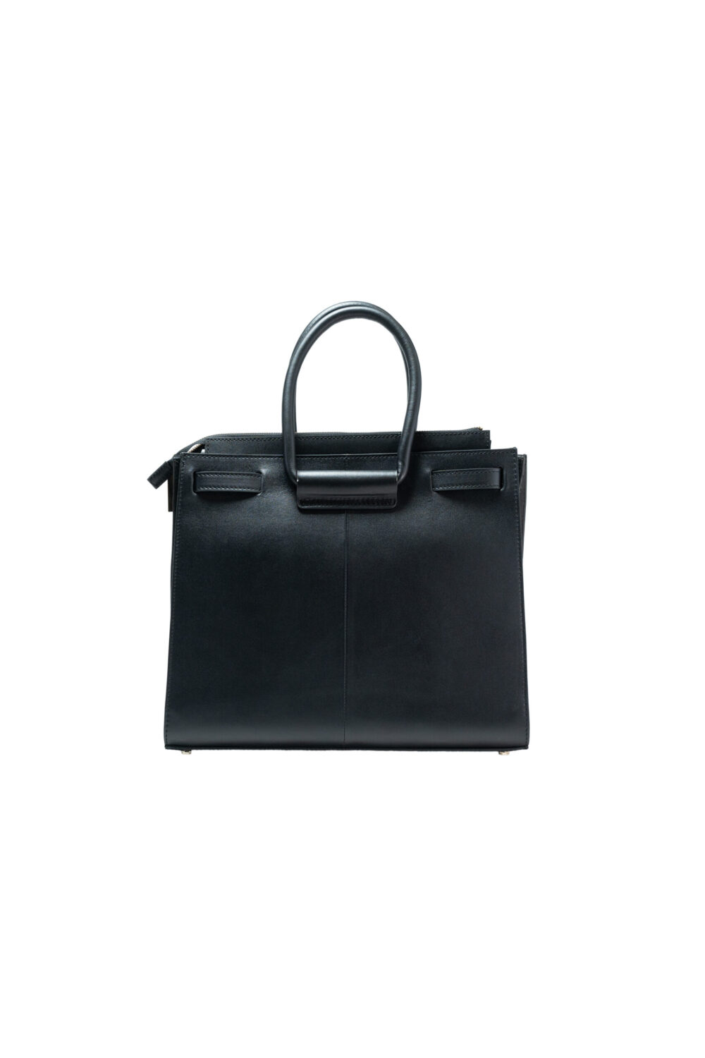 Black Structured Tote Bag - Image 3