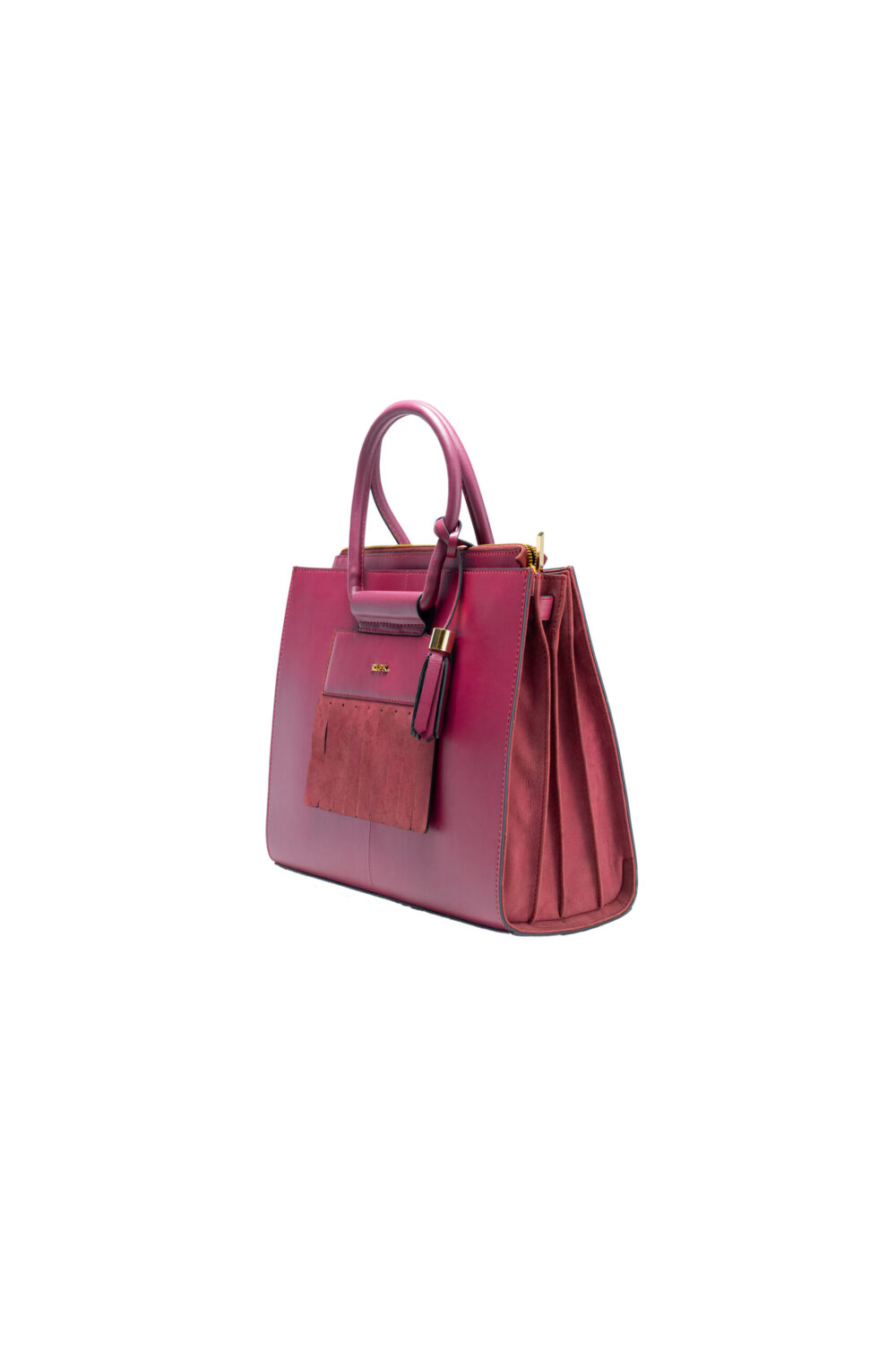 Maroon Structured Tote Bag - Image 5