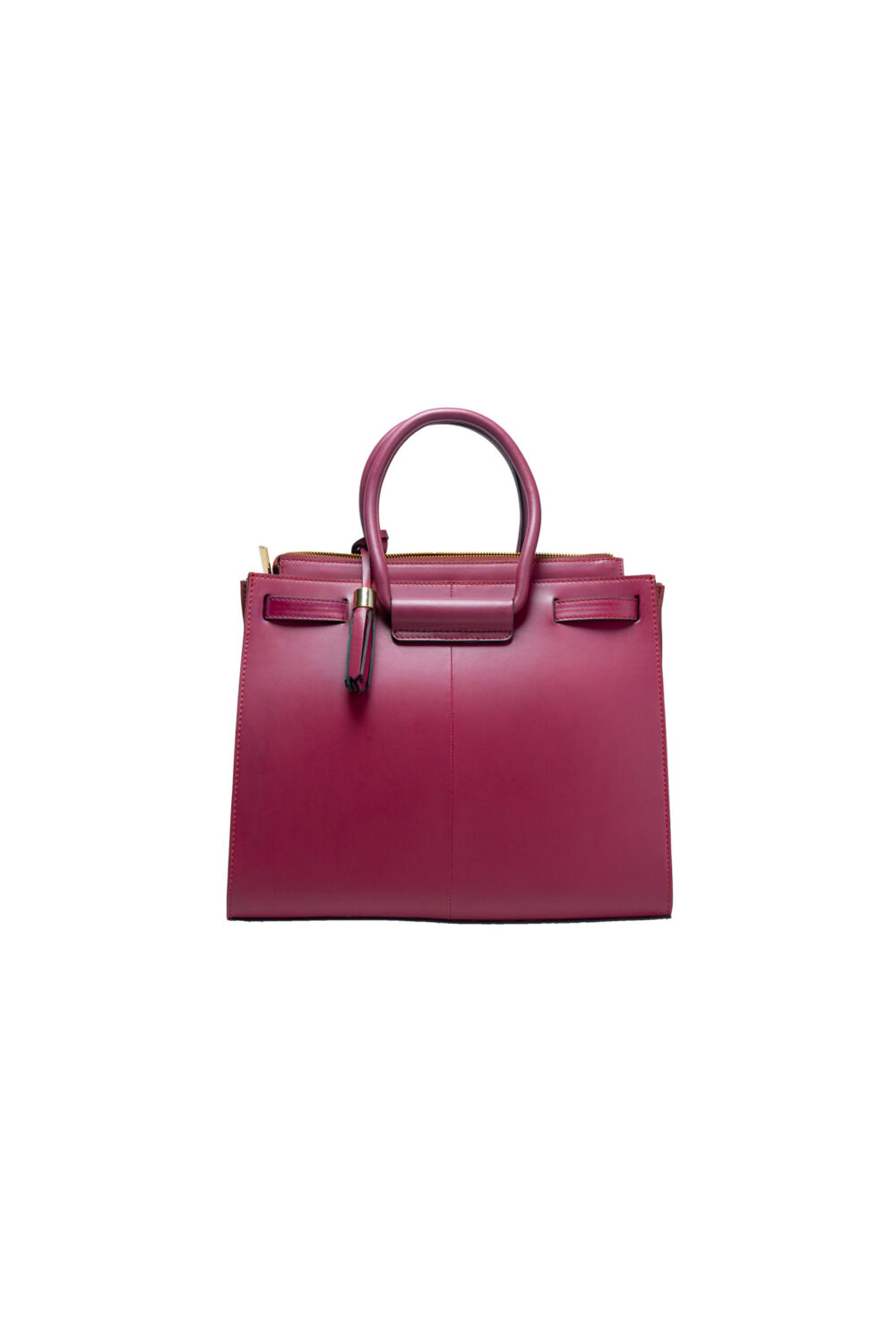 Maroon Structured Tote Bag - Image 2