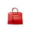Red Structured Tote Bag