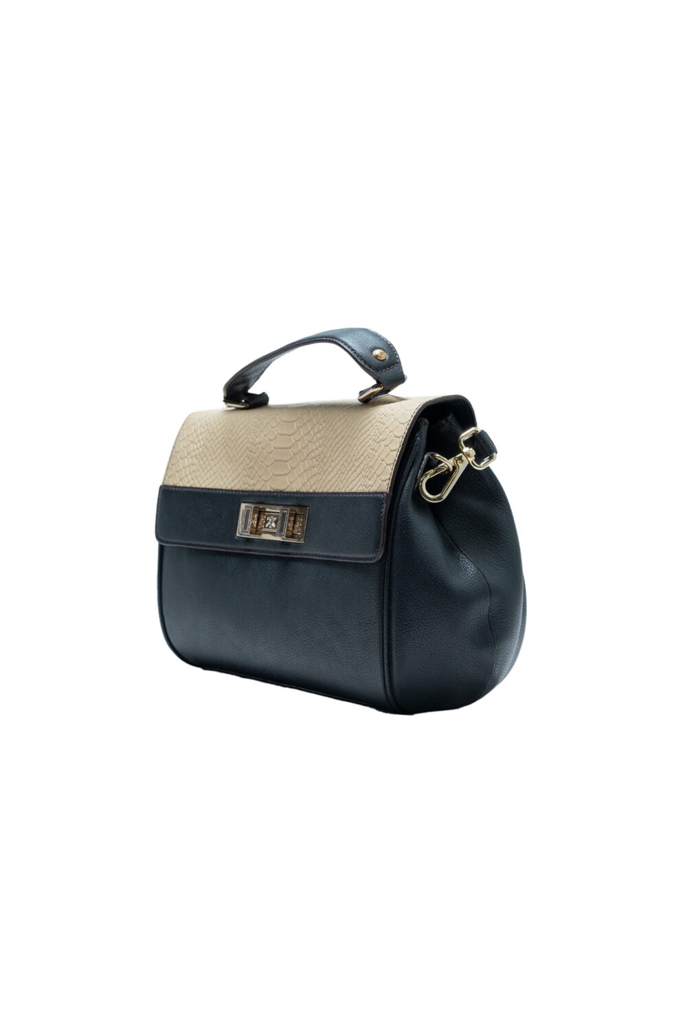 Black and Beige Handbag - Image 5