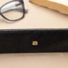 Timeless Styled Black Genuine Leather Sunglasses Cover