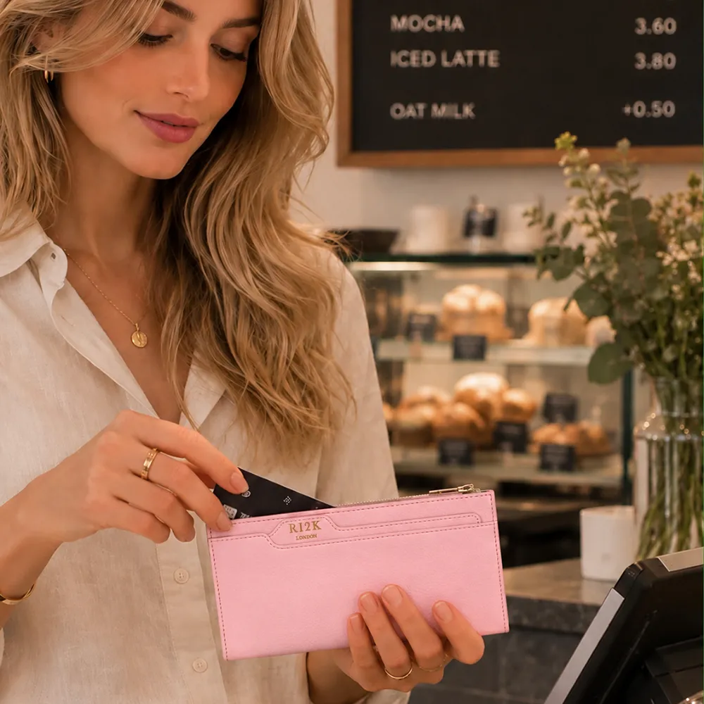Pristine Light Pink Bi-Fold Purse