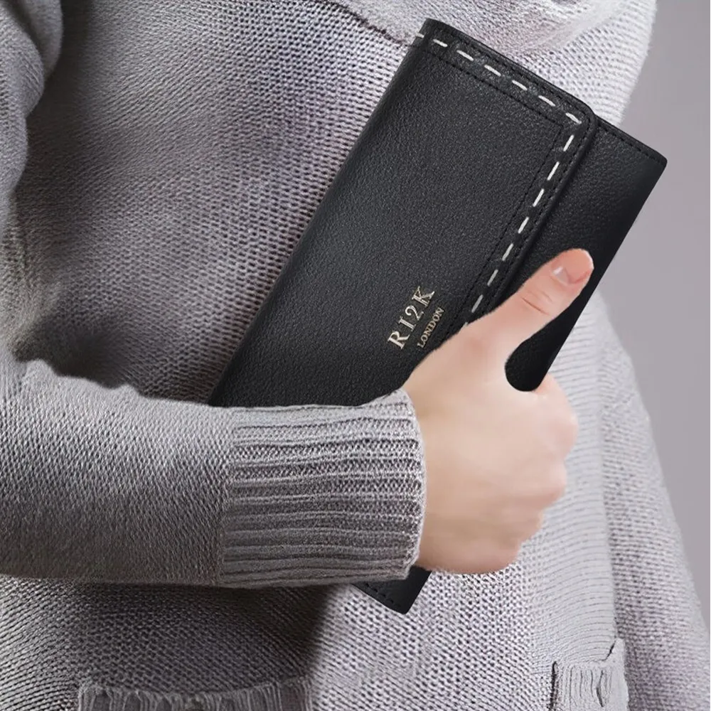 Stella Black White Flap Purse