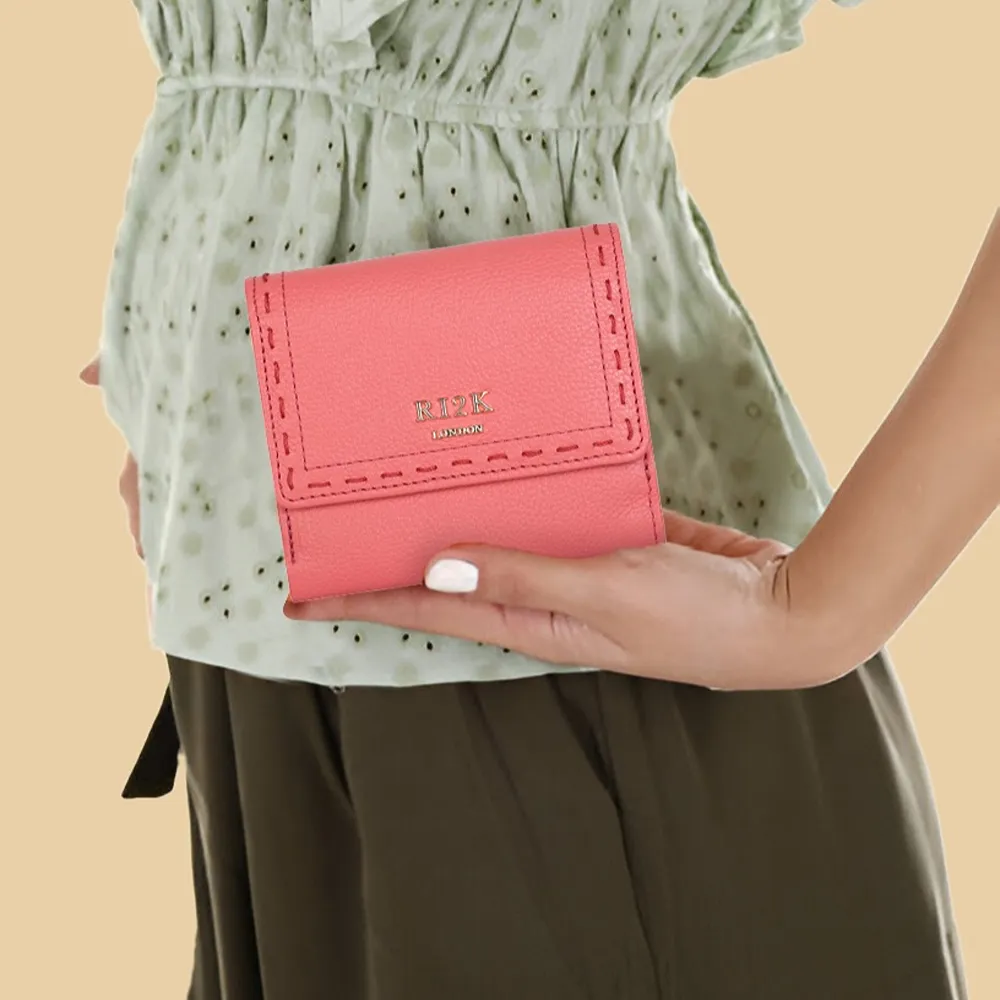 Rosa Coral Tri-Fold Purse