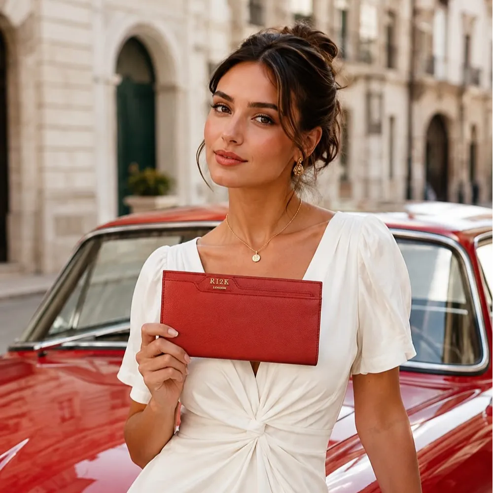 Pristine Red Bi-Fold Purse