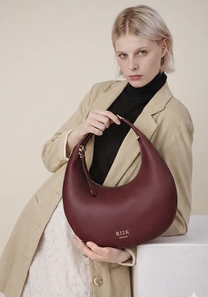 Doris Wine Hobo Bag