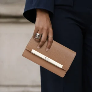 Maple Brown Tri-Fold Purse