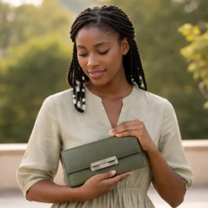 Onyx Olive Bi-Fold Purse