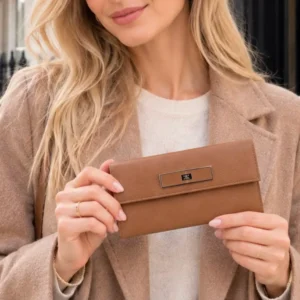 Charlotte Light Brown Bi-Fold Purse
